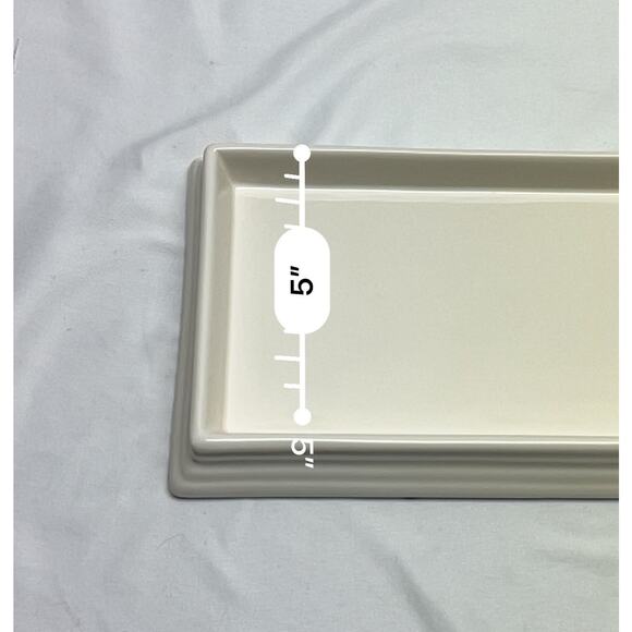 RH Restoration Hardware Flatiron Union Ivory Stoneware Vanity Display Dish Tray - Picture 6 of 7